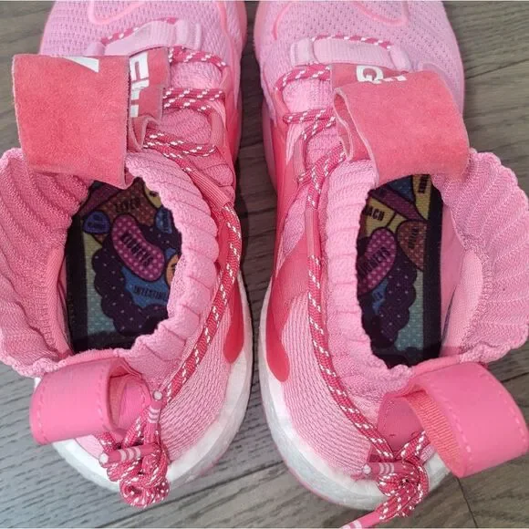 Pharrell Williams x adidas Originals Crazy BYW X Basketball Shoes in Pink EG7723 - Picture 12 of 16